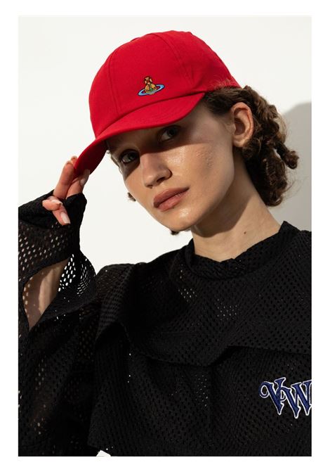 orb baseball cap unisex red VIVIENNE WESTWOOD | 81020019-W00DD-H401